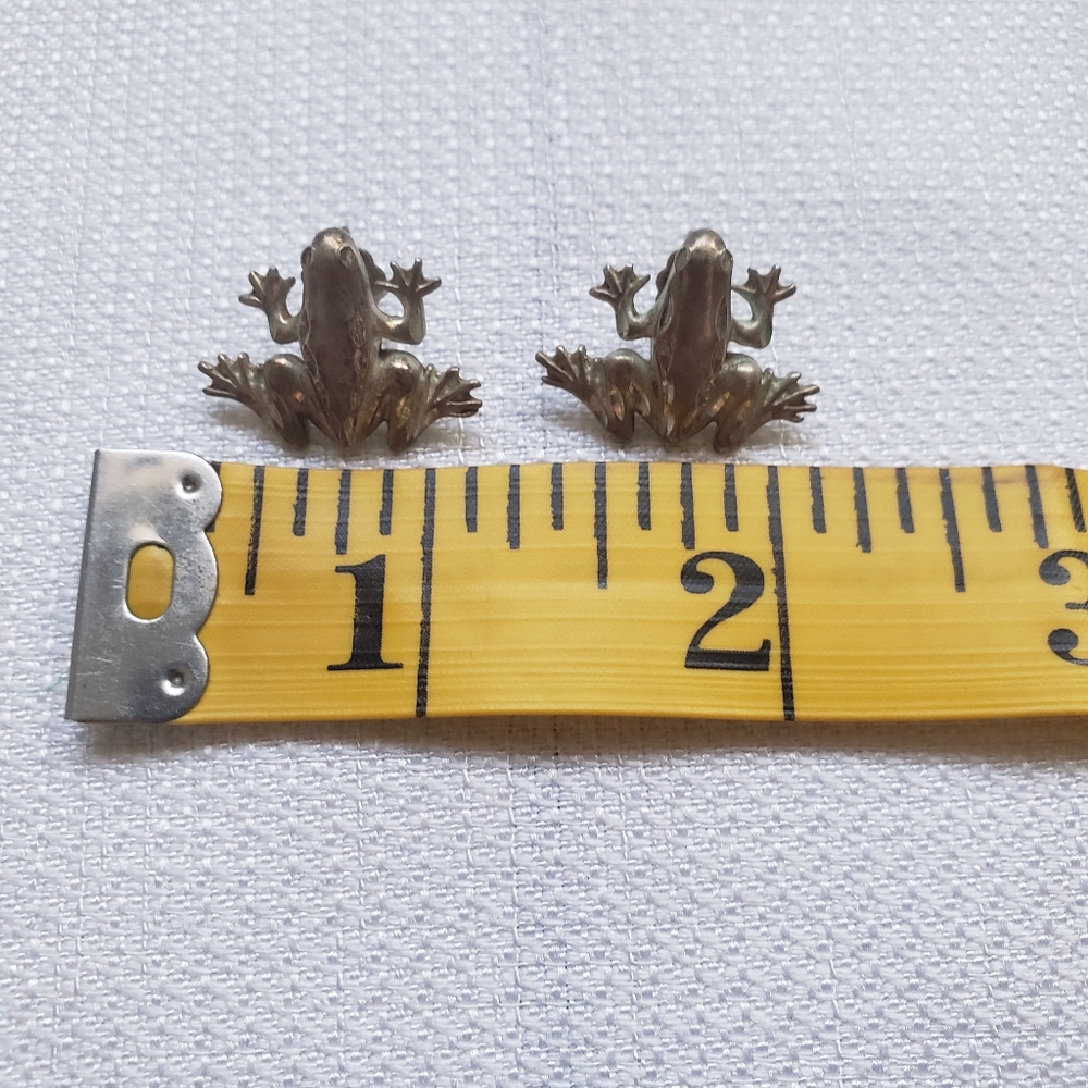 925 silver frog earrings - Picture 4 of 4